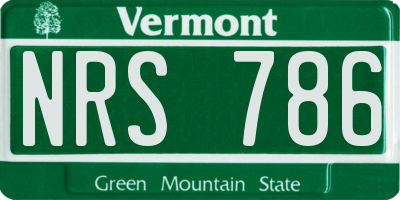 VT license plate NRS786