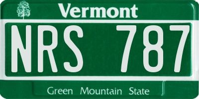 VT license plate NRS787