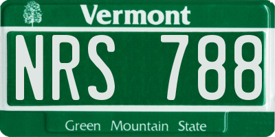 VT license plate NRS788