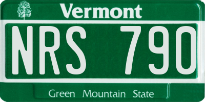 VT license plate NRS790