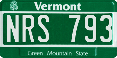 VT license plate NRS793