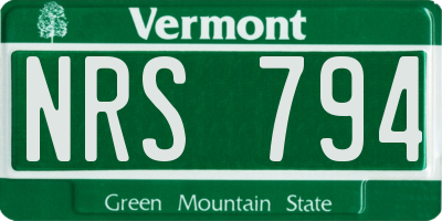 VT license plate NRS794