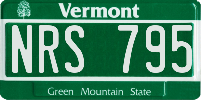 VT license plate NRS795