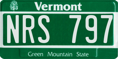 VT license plate NRS797