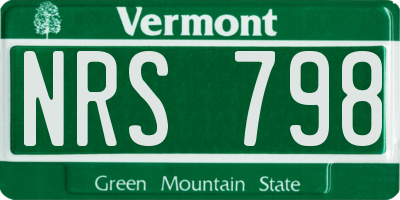 VT license plate NRS798