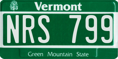 VT license plate NRS799