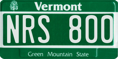 VT license plate NRS800