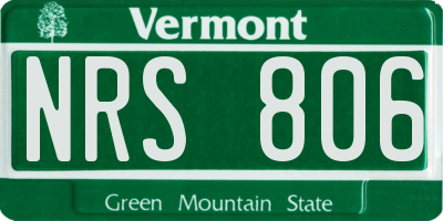 VT license plate NRS806