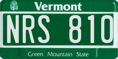 VT license plate NRS810