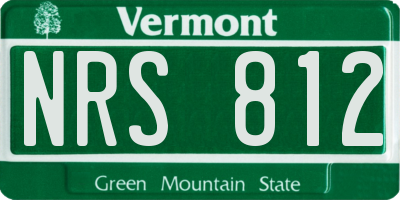 VT license plate NRS812