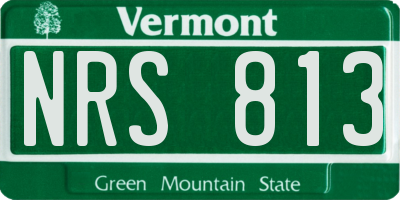 VT license plate NRS813