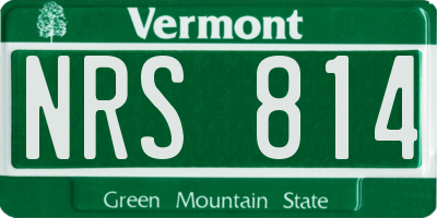 VT license plate NRS814