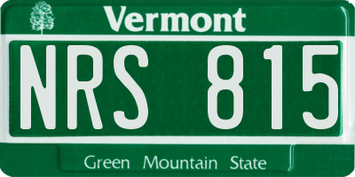 VT license plate NRS815