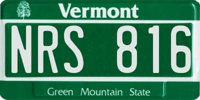 VT license plate NRS816
