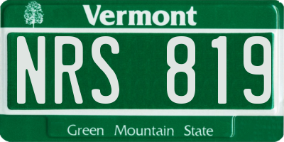 VT license plate NRS819