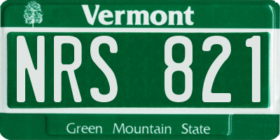 VT license plate NRS821