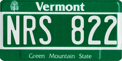 VT license plate NRS822