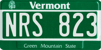 VT license plate NRS823