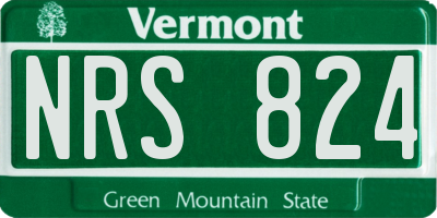 VT license plate NRS824