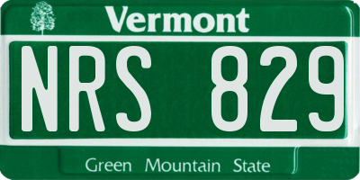 VT license plate NRS829
