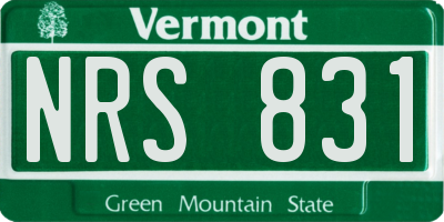 VT license plate NRS831
