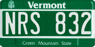 VT license plate NRS832
