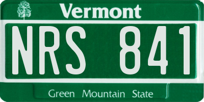 VT license plate NRS841