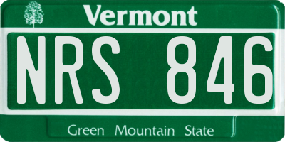 VT license plate NRS846