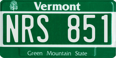VT license plate NRS851