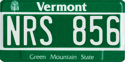 VT license plate NRS856