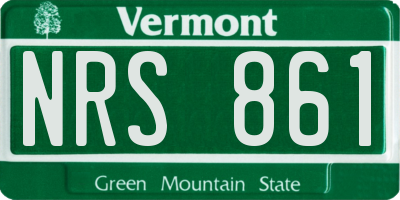 VT license plate NRS861