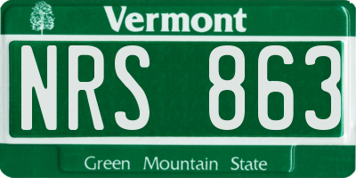 VT license plate NRS863