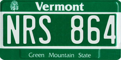VT license plate NRS864
