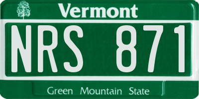 VT license plate NRS871