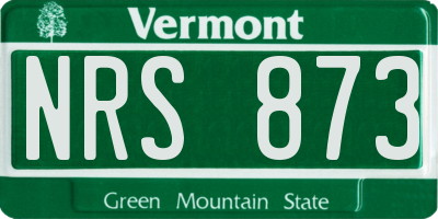 VT license plate NRS873