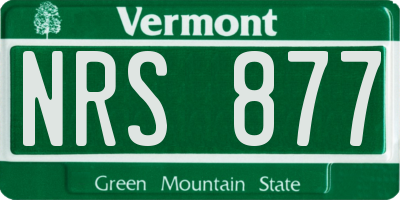VT license plate NRS877