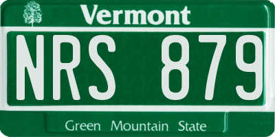 VT license plate NRS879