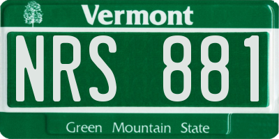 VT license plate NRS881