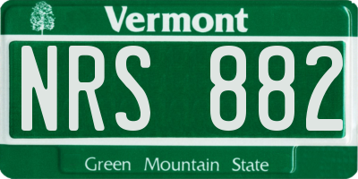 VT license plate NRS882