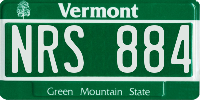 VT license plate NRS884