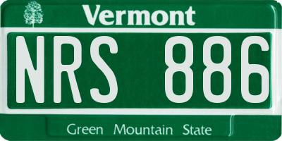 VT license plate NRS886
