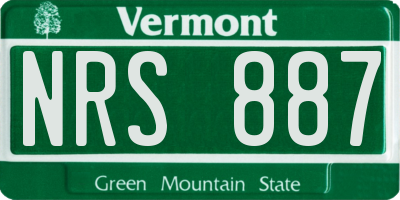 VT license plate NRS887