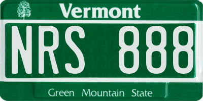 VT license plate NRS888