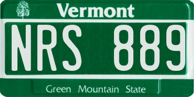 VT license plate NRS889