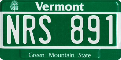 VT license plate NRS891