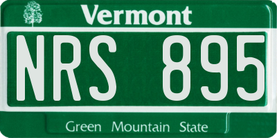 VT license plate NRS895