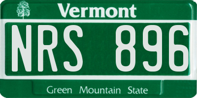 VT license plate NRS896