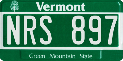 VT license plate NRS897