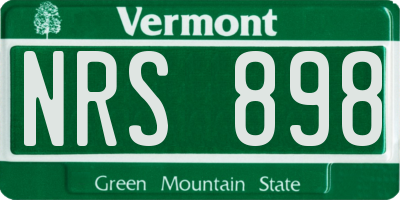 VT license plate NRS898