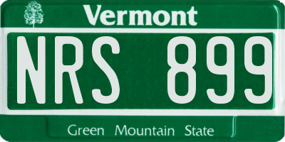 VT license plate NRS899